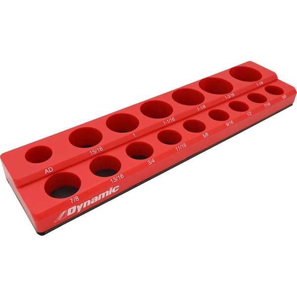 1/2" Drive SAE Magnetic, 16 Socket Organizer